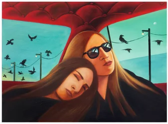 Mythologica n°4: Artemis, 2025 (óleo sobre painel de madeira)