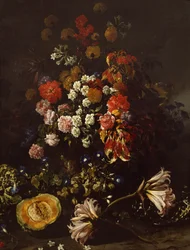 Flores com taça de cristal, de Paolo Porpora (1617-1673)
