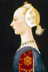Uma jovem dama elegante, 1462-1465