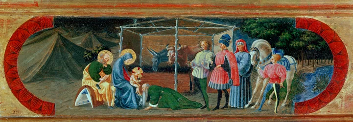 Adoração dos Magos. Pintura de Paolo di Dono dit Paolo Uccello (1397-1475)