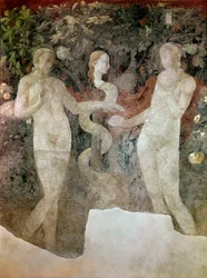 Gênesis, criação da véspera e do pecado original (Fresco