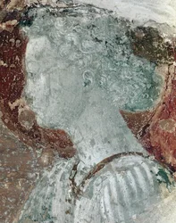 Cenas da vida monástica: cabeça de anjo Detalhe (Fresco