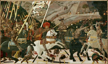 Batalha de San Romano em 1432 (têmpera de ovo sobre choupo)
