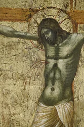 Cristo, detalhe do 1630100 Políptico da Crucificação com Santos