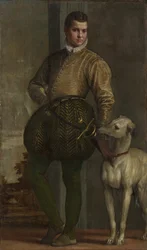 Menino com um galgo, possivelmente da década de 1570.