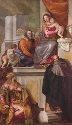 A Sagrada Família com São João Batista, Santo António Abade e Santa Catarina, 1551