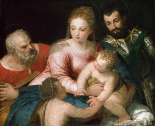 A Sagrada Família com os jovens São João Batista e São Jorge, início da década de 1550
