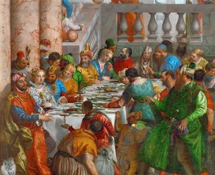 O banquete de casamento em Cana Detail