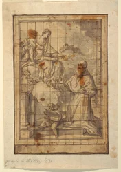Desenho, Virgem e menino em glória, ca. 1600-1700