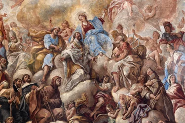 Frescos que retratam a vida de São Cataldo
