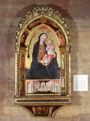 A Virgem da Humildade com Anjos e Santos, c.1440 (têmpera com ouro no painel)