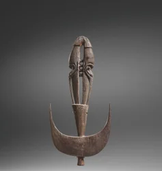 Gancho de suspensão (Samban), Iatmul, Middle Sepik, Papua, Nova Guiné (madeira)