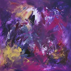 Abstrato em roxo vibrante
