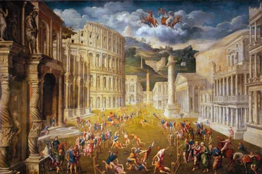 Combate a gladiadores, c. 1560