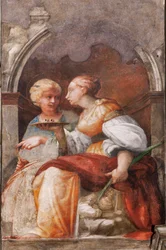 Santa Lúcia e Santa Apolônia, c.1523 (fresco)