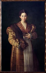 Antea Representação de Sthenebee esposa do rei Proetos, apaixona-se por Bellerophon (Retrato de Stheneboea ou Stheneboia, consorte de Proteus) - Pintura de Girolamo Francesco Maria Mazzola dit Parmigianino ou O Parmesão (1503-1540) 1530-1535 Muse