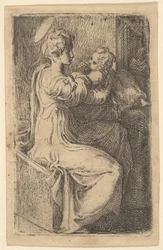 Madonna e criança, século XVI.