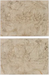 Navicela (reto) Dois Desenhos de Navios (verso)