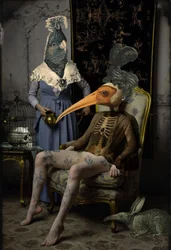 Figuras de pássaros surrealistas
