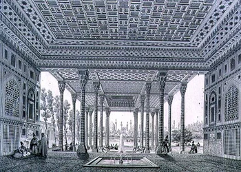 Vista Interior do Pavilhão de Espelhos, Isfahan, placa 35 de 