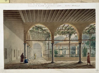 Orientalismo: convento e fonte dos dervixes. Desenho de Pascal Coste (1787-1879)