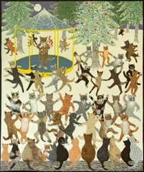 Um novo começo, 2013 (acrílico sobre chita)
