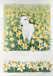 A Spring in the Step (óleo sobre tela)