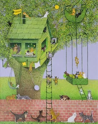 Casa na árvore para gatos