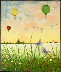 High Flyers, 2011 (acrílico sobre chita)