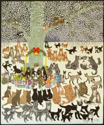 Tempo Presente, 2012 (acrílico sobre chita)