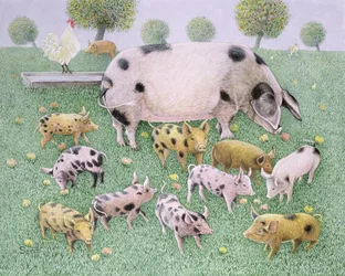 A festa da maçã (óleo sobre tela)