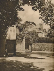 Luz do sol e sombra numa estrada sinuosa de Highgate, c. 1935