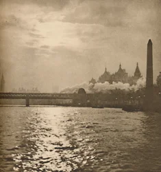 Onde a estrada de ferro para Dover atravessa o rio, c1935.