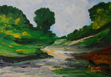Um passeio em Ennery, 2016 (acrílico sobre artistboard)
