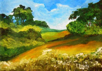 La route de Mouline, 2015 (acrílico sobre tela)
