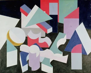 Composição, c.1923-26 (óleo e giz de cera sobre tela)
