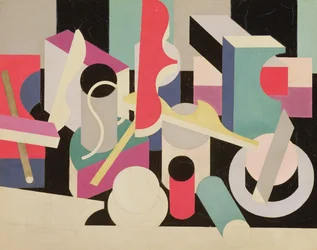 PaintingNature Morte, 1920-21 (óleo e lápis sobre tela)