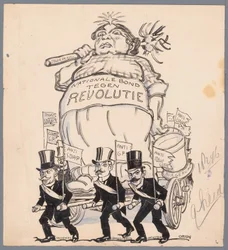 Carro alegórico da Liga Nacional contra a Revolução