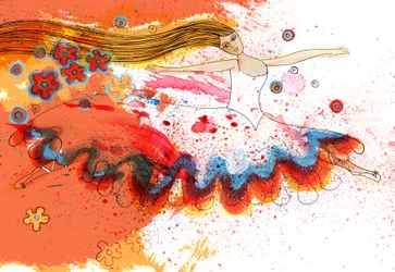 Bailarina, 2025 (Acrílico; digital)