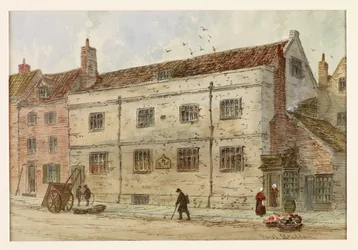 Old Grammar School, finais do século XIX e princípios do século XX (aguarela e lápis)