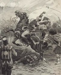 A Morte de Edward Pakenham na Batalha de Nova Orleans (litho)