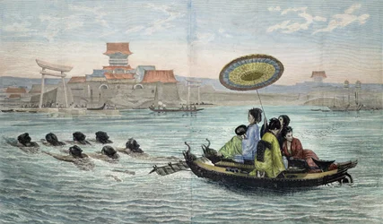 A Barca Japonesa (lito colorido)