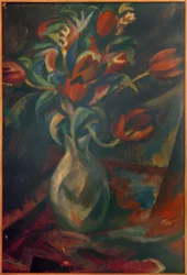 Tulipas em vaso