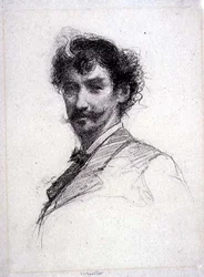 Retrato de James Abbott McNeill Whistler (1834-1903) (fotogravura)
