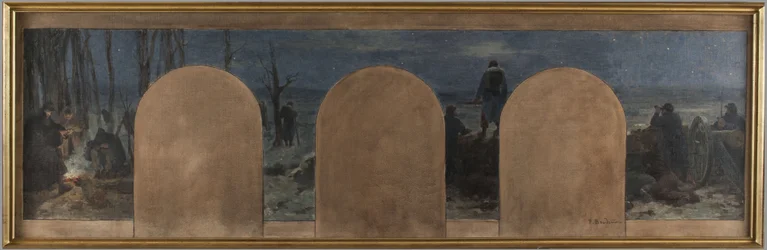 Esboço para o gabinete do prefeito do Hôtel de Ville: Defesa externa durante o cerco de Paris em 1870