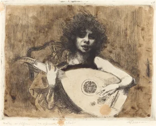 O tocador de alaúde, 1922.