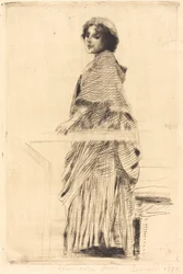 Mulher em uma capa Mulher em uma capa, 1889.