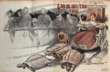 Caricatura da administração francesa, de 