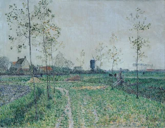 Paisagem de outono perto de Knokke, Bélgica