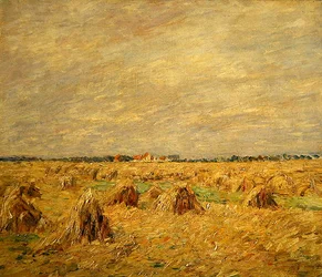 Campos Colhidos em Paisagem Plana (óleo sobre tela)